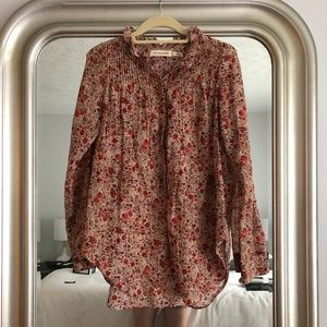 ISABEL MARANT ETOILE Floral Ruffle Blouse